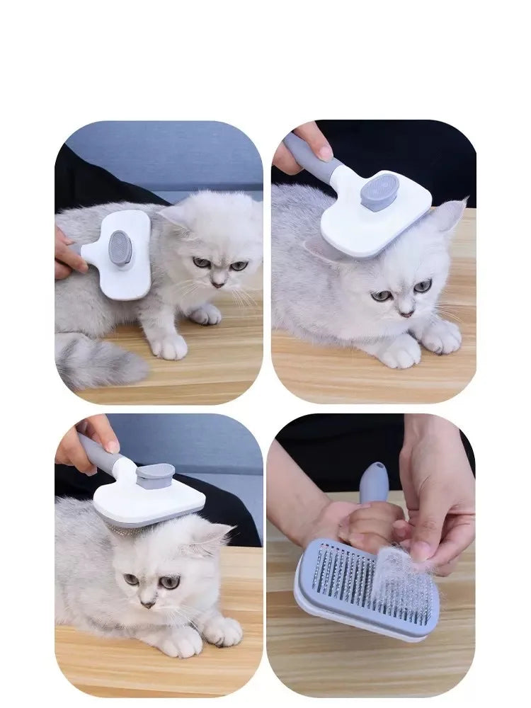 Push Clean De-Shedding Pet Brush