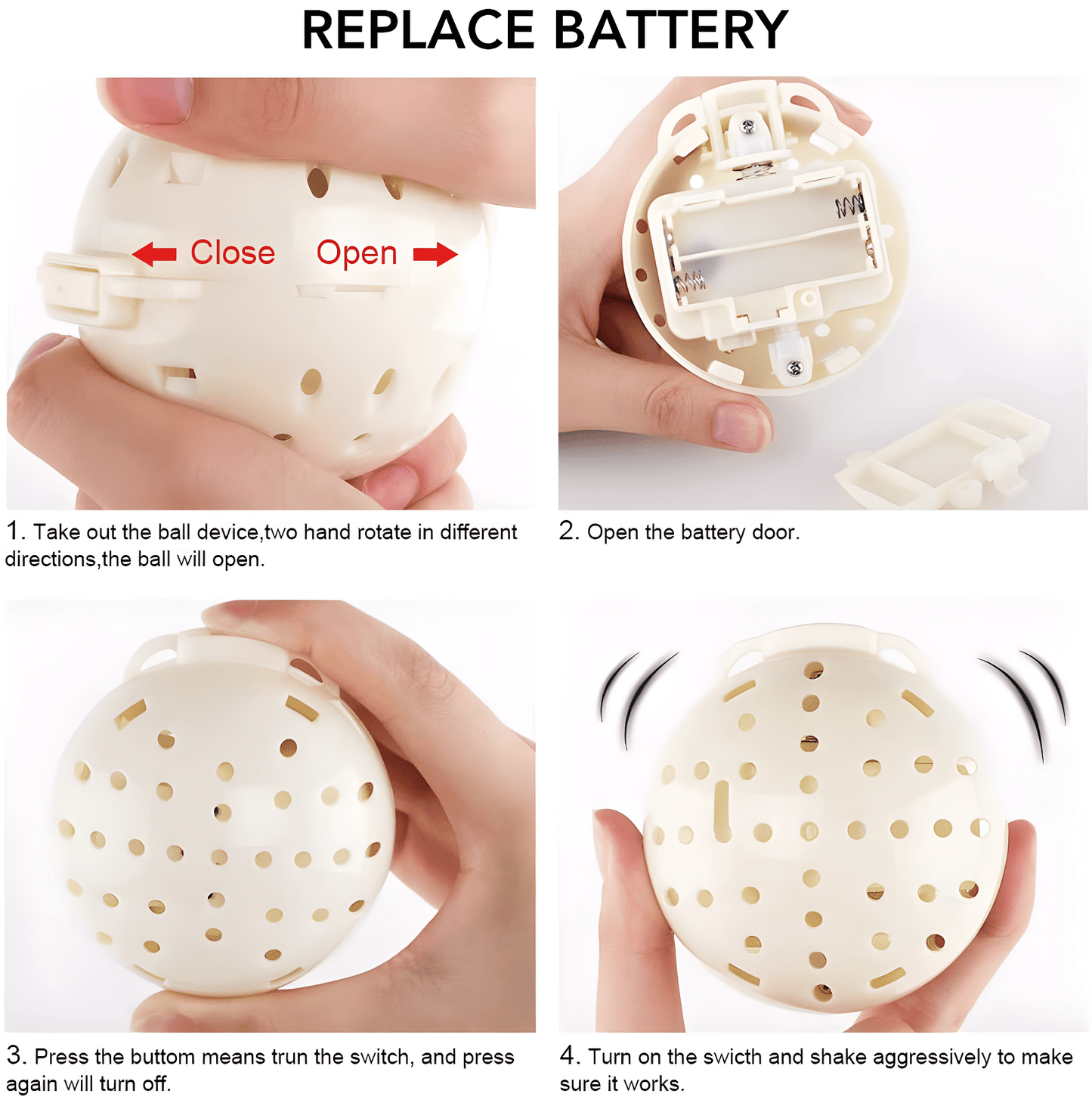 Anti-Bite Intelligent Sound Vibration Bouncing Ball Toy