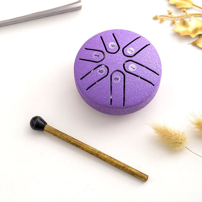 🎁 Vente anticipée de Noël - 70 % de réduction 🎵 Kit de mini tambour à langue en acier Buddha Stones (3 pouces) 