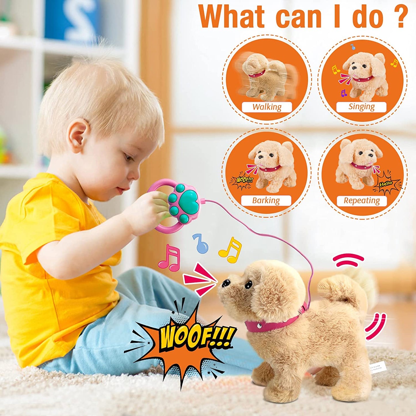 (🎁2023-Christmas Hot Sale🎁)Plush Puppy Toy Electronic Interactive Pet Dog - BUY 2 FREE SHIPPING