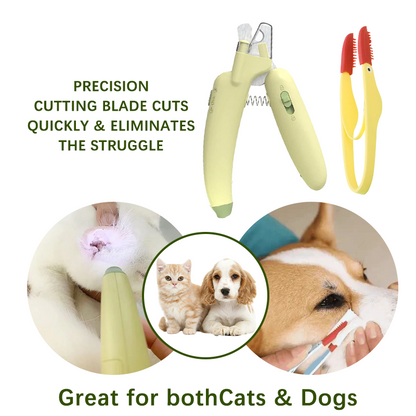 LED Light Pet Nail Clippers for Dog & Cat