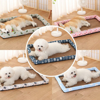 Pets Like Me - Tapis en rotin lavable pour animaux de compagnie