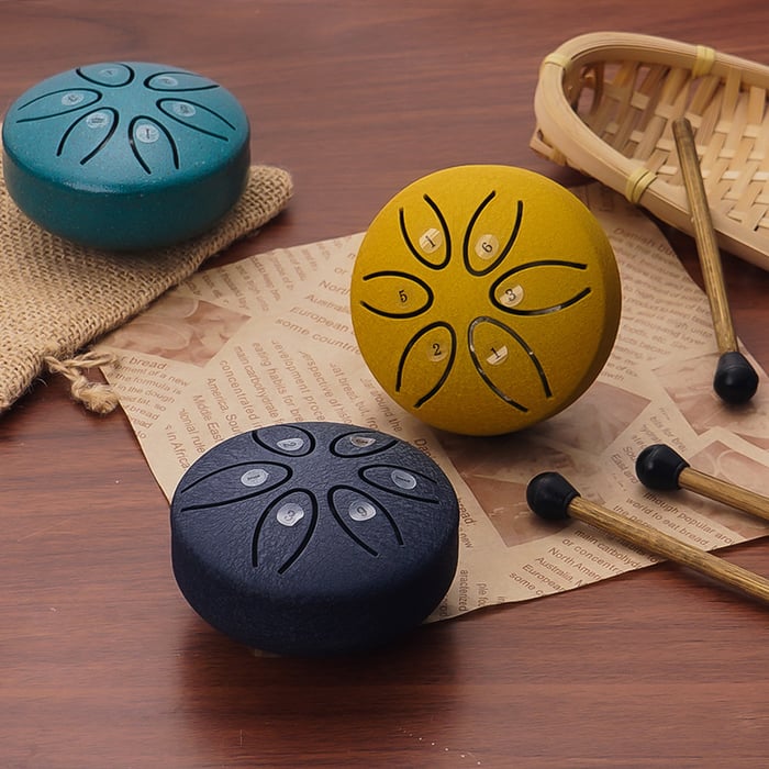 🎁 Vorweihnachtlicher Sale – 70 % RABATT 🎵 Buddha Stones Mini Steel Tongue Drum Kit (3 Zoll) 