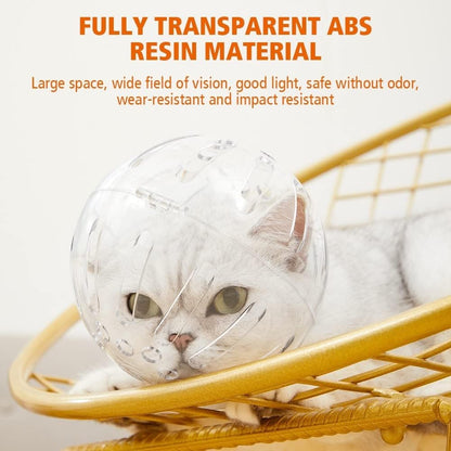 Pet Muzzle Breathable Transparent, Pet Hood Cover Adjustable Pet Hood for Cat & Dog Anti-bite