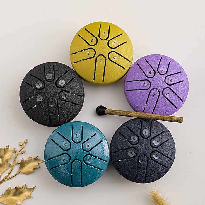 🎁 Vorweihnachtlicher Sale – 70 % RABATT 🎵 Buddha Stones Mini Steel Tongue Drum Kit (3 Zoll) 