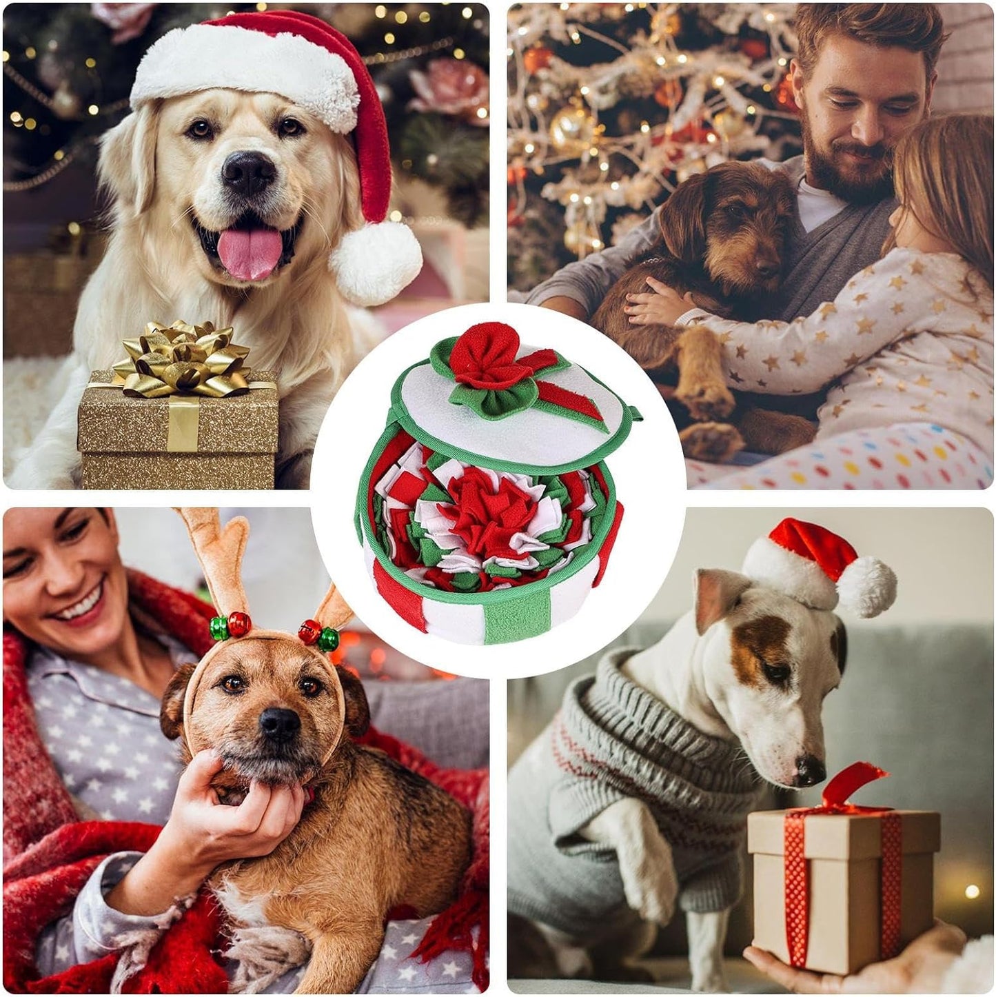 Christmas-Themed Dog Feeding Sniff Mats