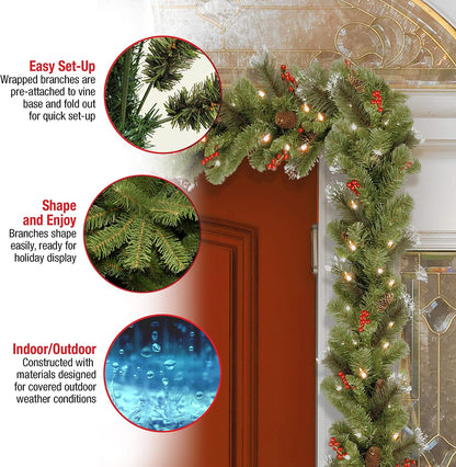 6FT Christmas Garland with 30 LED Lights,for Cat Tree House and Towers