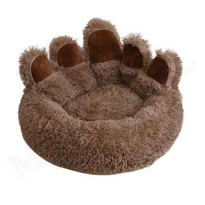 Pet Round Bed of Paw Shape, Calming Donut Dog