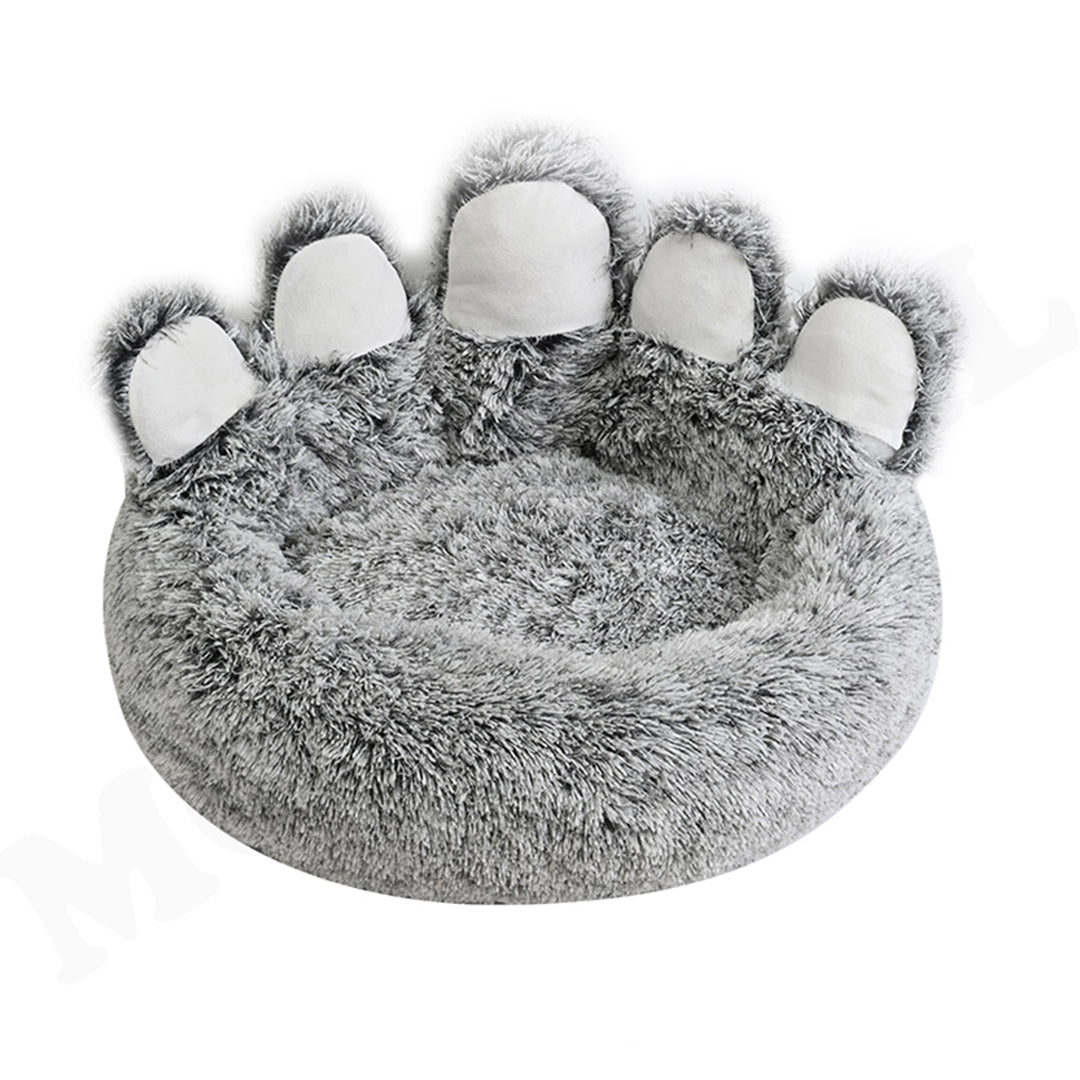 Pet Round Bed of Paw Shape, Calming Donut Dog