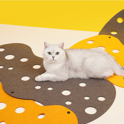DIY Removable Washable Spliced Color Cat Felt