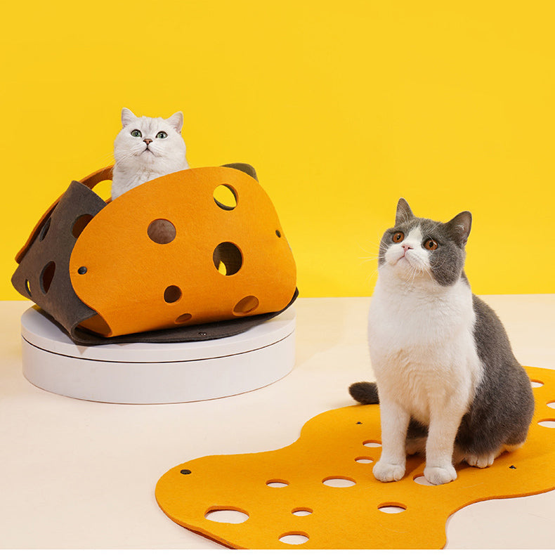 DIY Removable Washable Spliced Color Cat Felt