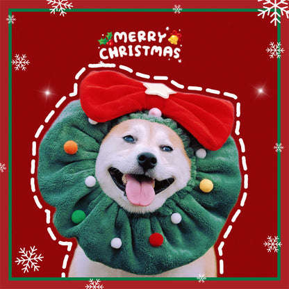 Pet Christmas Dog Scarf Cat Puppy For Small Dogs Hair Bands