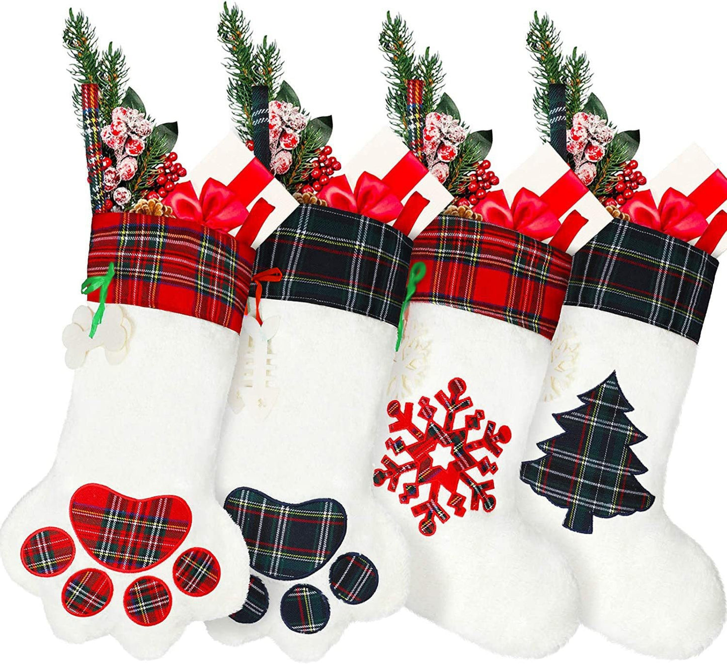 20 Inches Christmas Stockings ,Super Soft Christmas Stockings Large for Christmas Holiday Xmas Gift