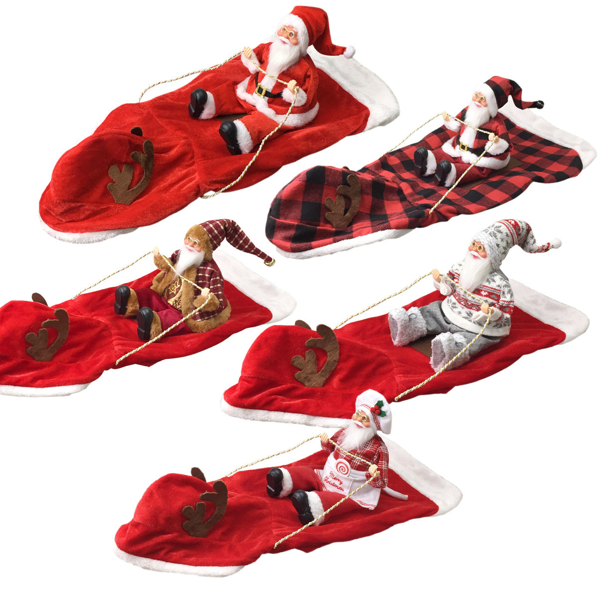 Santa Claus Riding Pet Cosplay Costumes Party Dressing up Dogs Cats