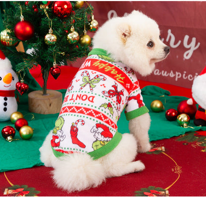 Christmas Pet Warm Clothes Reindeer,  Snowflake Knitwear for Cats or Dogs