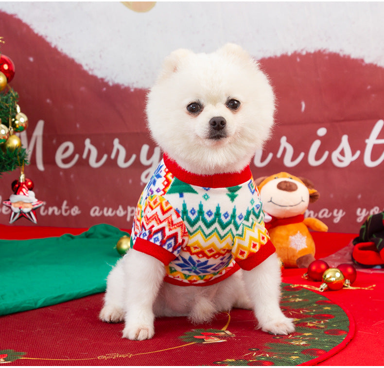 Christmas Pet Warm Clothes Reindeer,  Snowflake Knitwear for Cats or Dogs