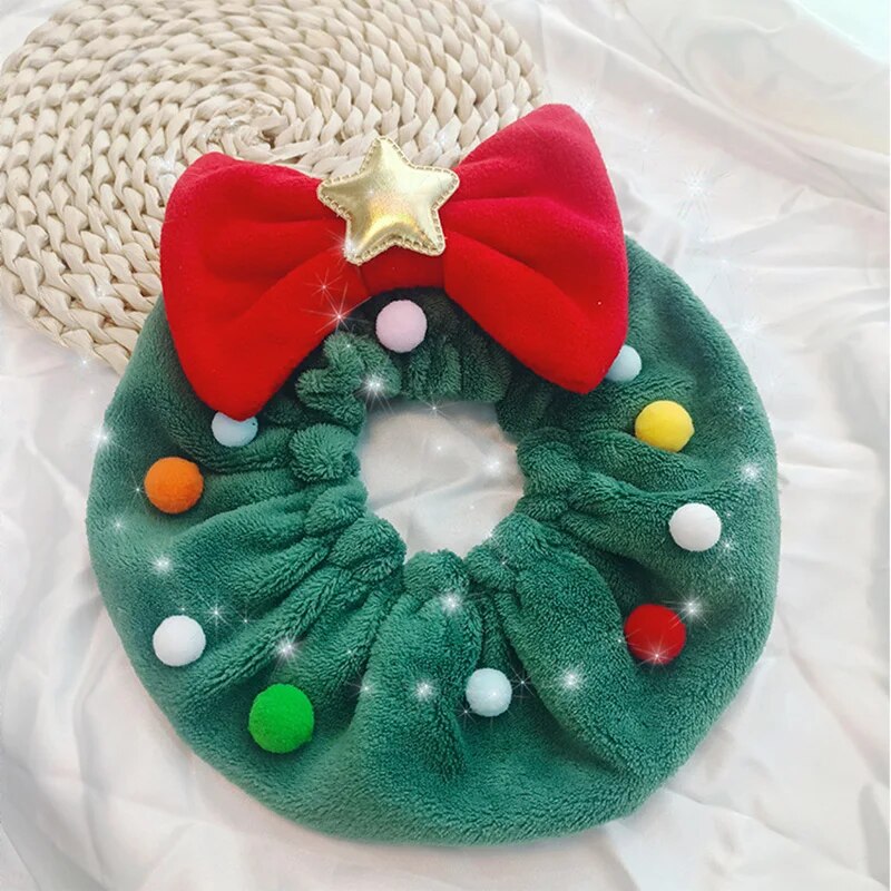 Pet Christmas Dog Scarf Cat Puppy For Small Dogs Hair Bands