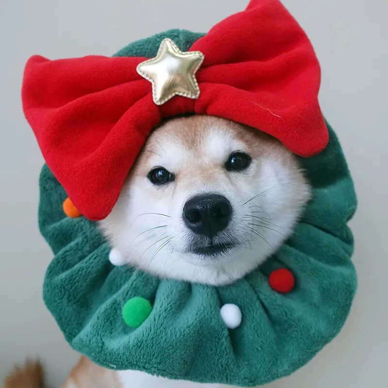 Écharpe de noël pour chien, chat, chiot, pour petits chiens, bandes de cheveux