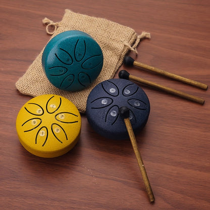 🎁 Vente anticipée de Noël - 70 % de réduction 🎵 Kit de mini tambour à langue en acier Buddha Stones (3 pouces) 