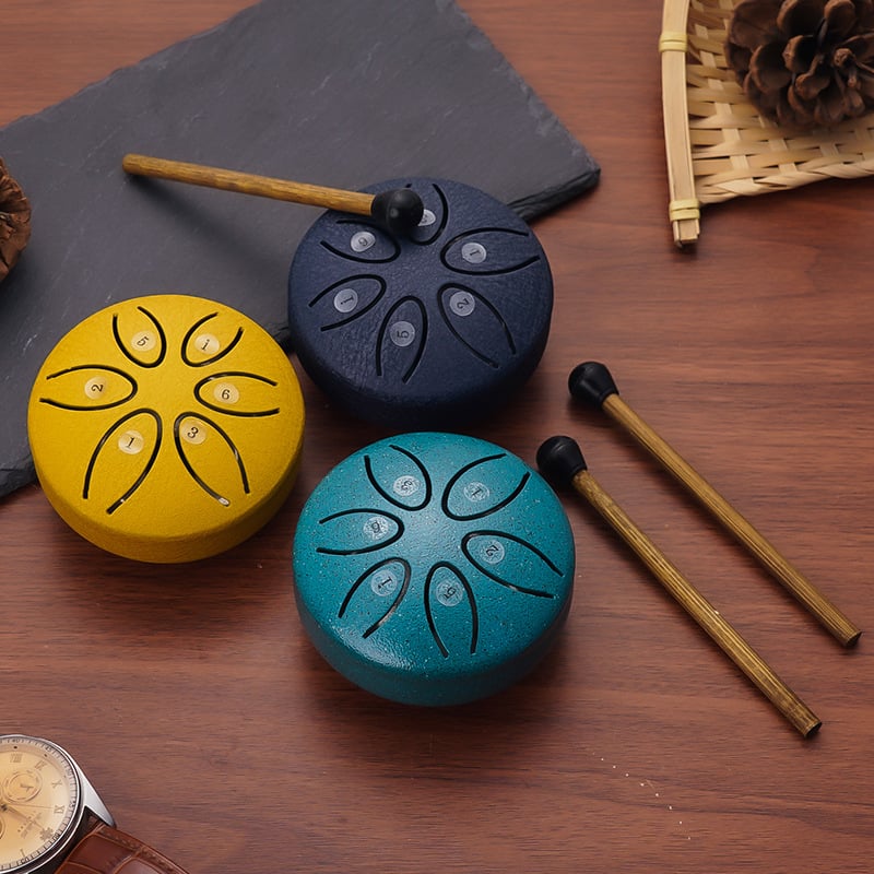 🎁 Vorweihnachtlicher Sale – 70 % RABATT 🎵 Buddha Stones Mini Steel Tongue Drum Kit (3 Zoll) 