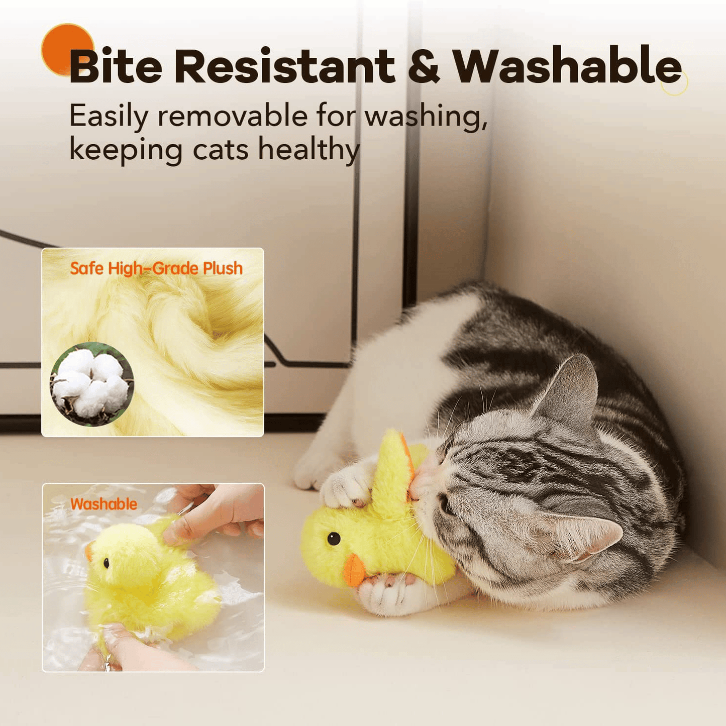 🔥Vente chaude🔥 Jouets pour chats Canard à battement rechargeable