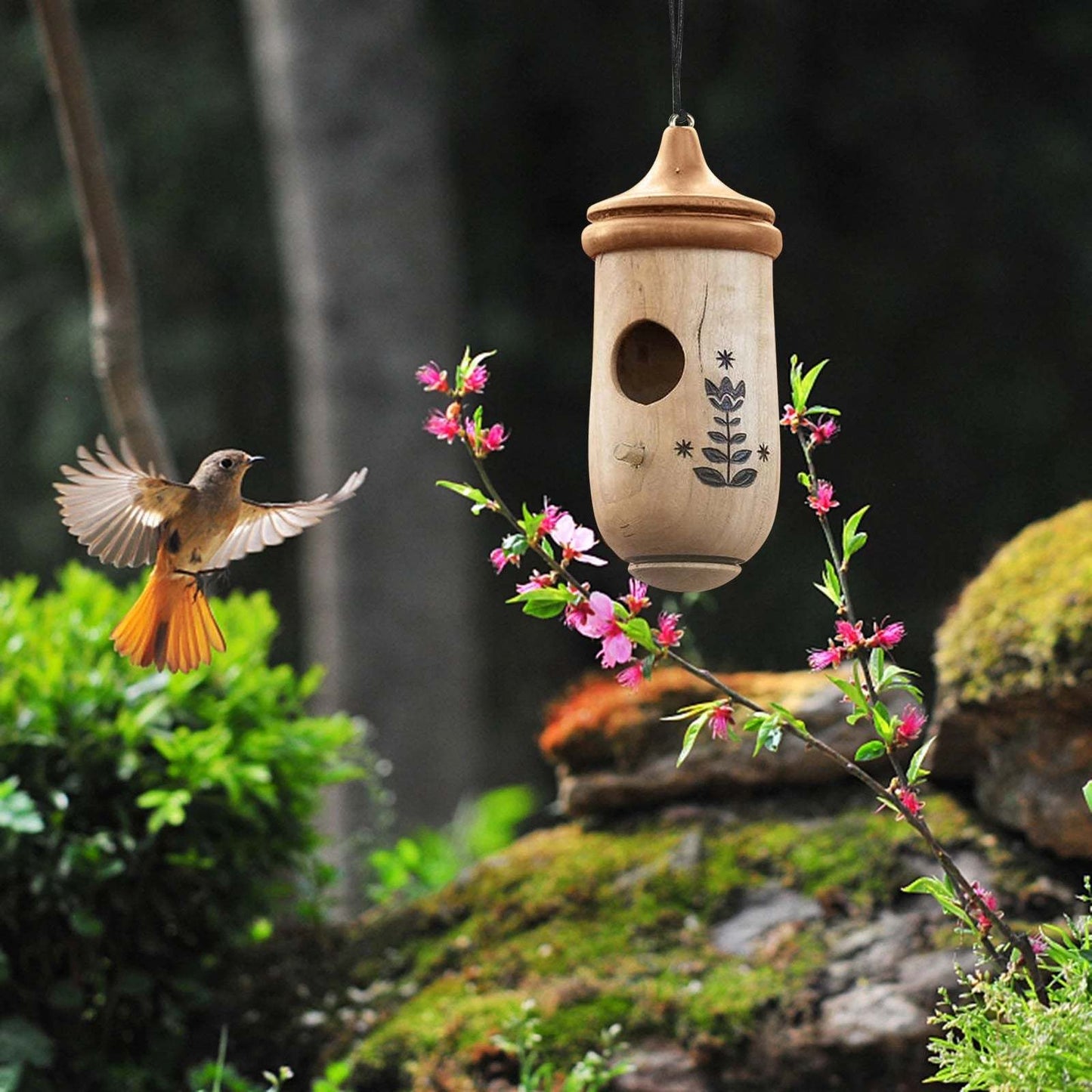 Vente du dernier jour 70 % de réduction💕Maison de colibris en bois-cadeau pour les amoureux de la nature 