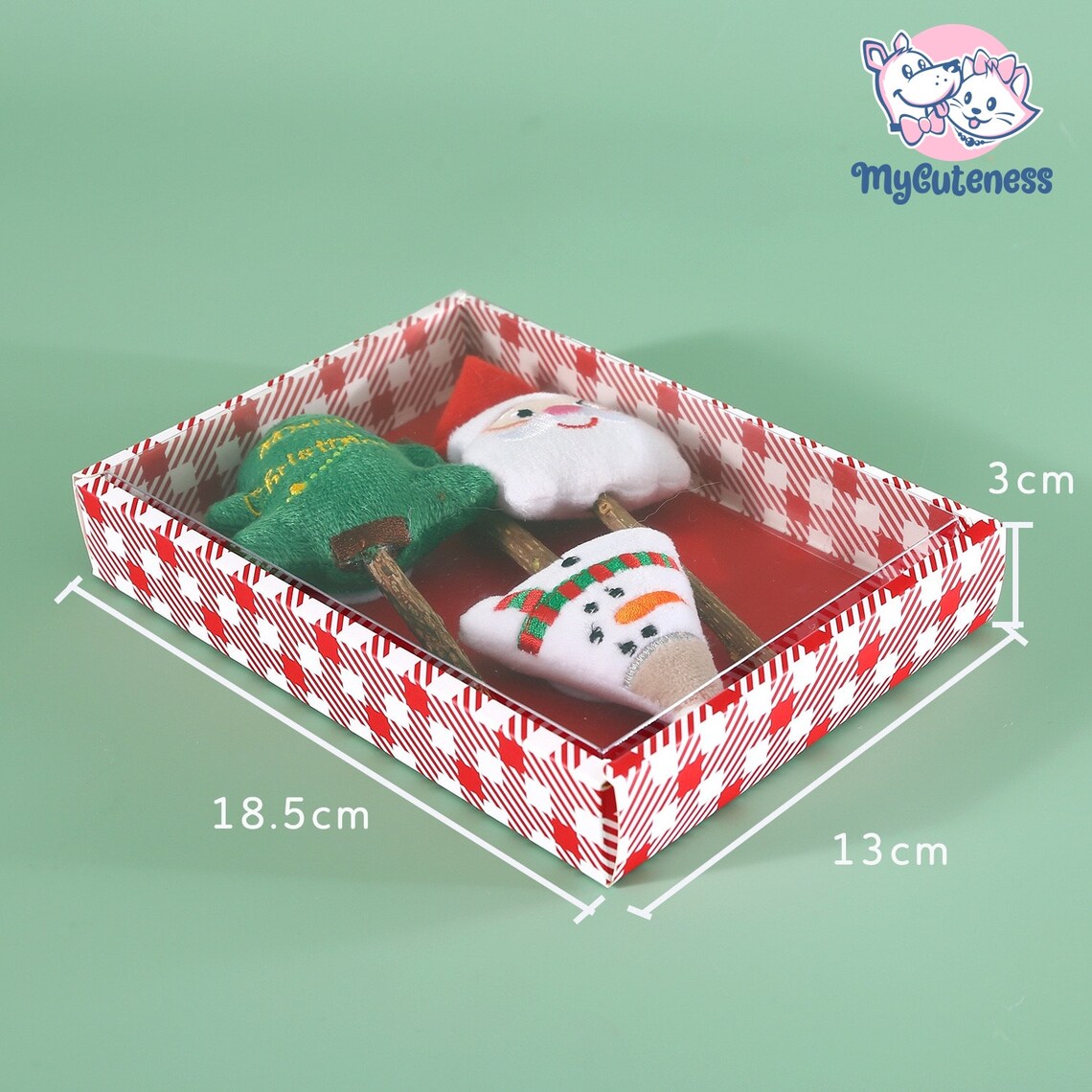 3-Piece Cat Teether Christmas Gift Box