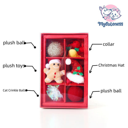 6-Piece Cat Teether Christmas Gift Box