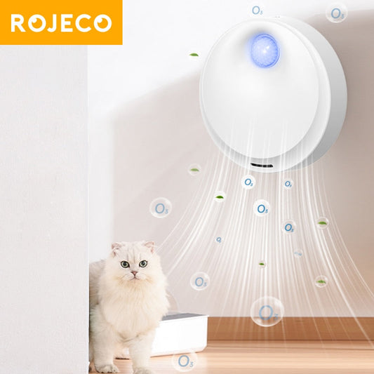 ROJECO 4000mAh Purificateur d'odeurs de chat intelligent automatique 